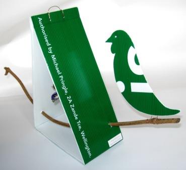 Coreflute bird feeder for Michael Pringle.